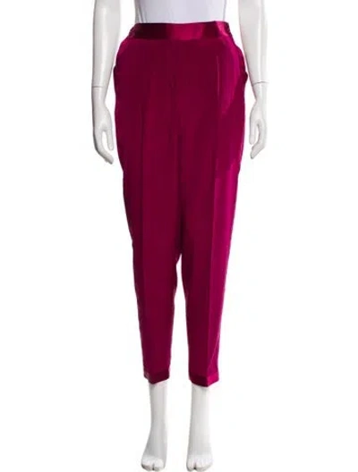 Pre-owned Fleur Du Mal Silk Skinny Leg Pants In Pink