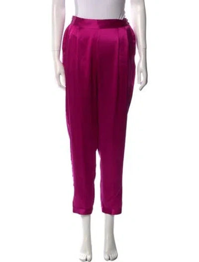 Pre-owned Fleur Du Mal Silk Skinny Leg Pants In Pink