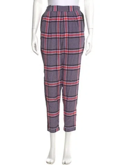 Pre-owned Fleur Du Mal Silk Skinny Leg Pants In Purple