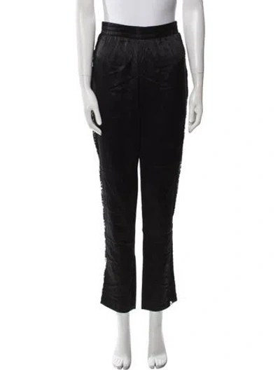 Pre-owned Fleur Du Mal Silk Skinny Leg Pants W/ Tags In Black