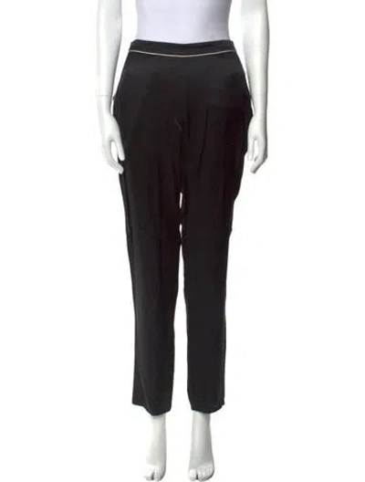 Pre-owned Fleur Du Mal Silk Skinny Leg Pants W/ Tags In Black