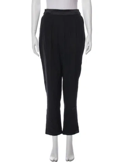 Pre-owned Fleur Du Mal Silk Straight Leg Pants In Blue