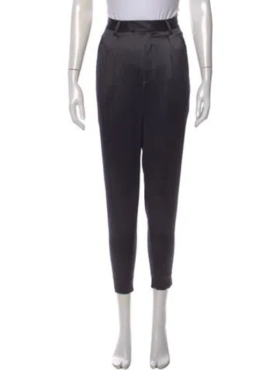 Pre-owned Fleur Du Mal Silk Straight Leg Pants In Blue