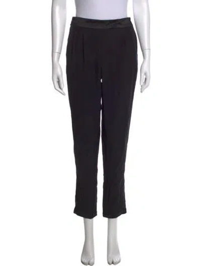 Pre-owned Fleur Du Mal Silk Straight Leg Pants In Grey