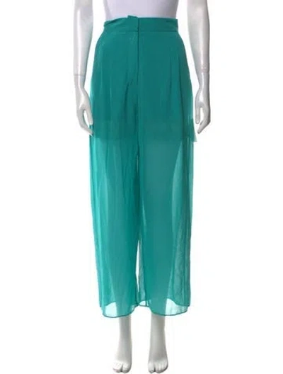 Pre-owned Fleur Du Mal Silk Straight Leg Pants In Multi