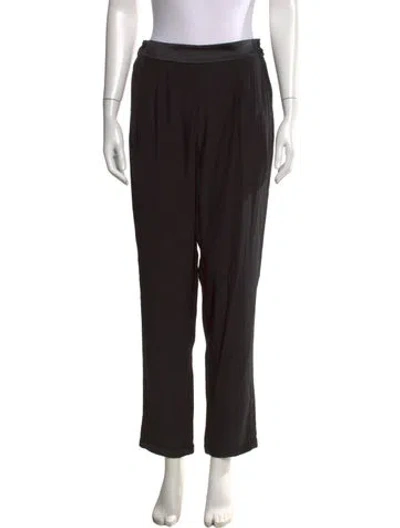 Pre-owned Fleur Du Mal Silk Straight Leg Pants W/ Tags In Black