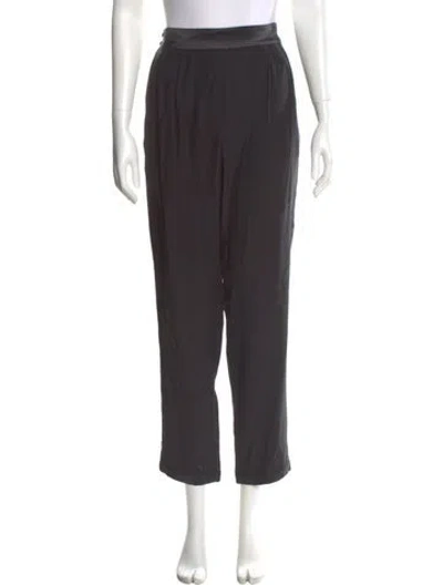 Pre-owned Fleur Du Mal Silk Straight Leg Pants W/ Tags In Gray