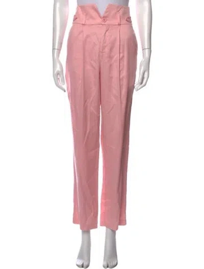 Pre-owned Fleur Du Mal Silk Straight Leg Pants W/ Tags In Pink