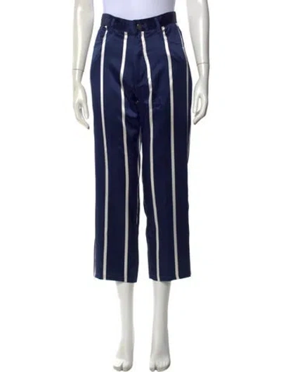 Pre-owned Fleur Du Mal Silk Wide Leg Pants In Multi