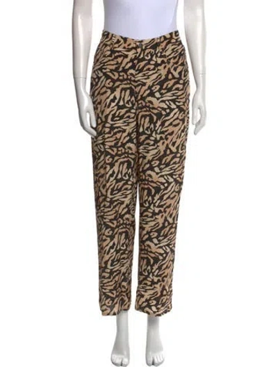 Pre-owned Fleur Du Mal Silk Wide Leg Pants In Neutral