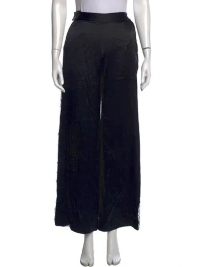 Pre-owned Fleur Du Mal Silk Wide Leg Pants W/ Tags In Black