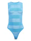 Fleur Du Mal Simone Bodysuit In Blue
