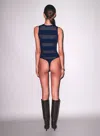 Fleur Du Mal Simone Bodysuit In Blue