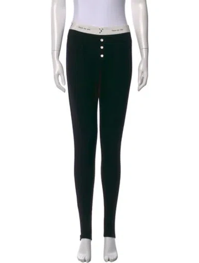 Pre-owned Fleur Du Mal Skinny Leg Pants In Black