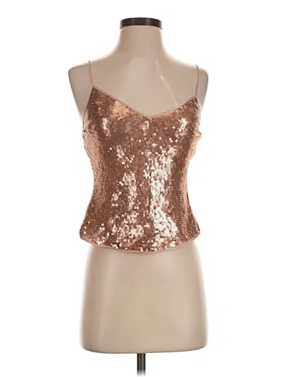 Pre-owned Fleur Du Mal Sleeveless Top Gold Sweetheart Neckline Tops
