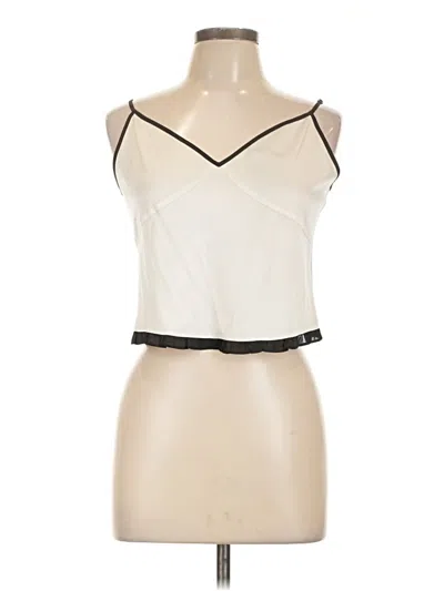 Pre-owned Fleur Du Mal Sleeveless Top Ivory Halter Neckline Tops In White