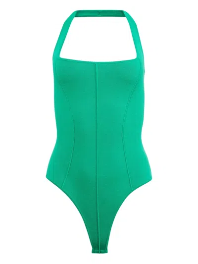 Fleur Du Mal Sofia Bodysuit In Green