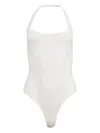 Fleur Du Mal Sofia Thong Bodysuit Ivory In White