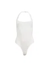 Fleur Du Mal Sofia Thong Bodysuit Ivory