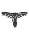 Fleur Du Mal Sophia Lace Thong In Black