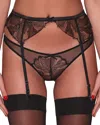 Fleur Du Mal Sophie Lace Ouvert Cheeky Panty In Black