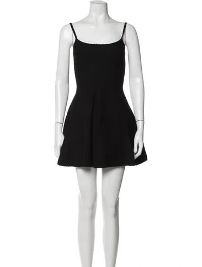 Pre-owned Fleur Du Mal Square Neckline Mini Dress In Black/blue