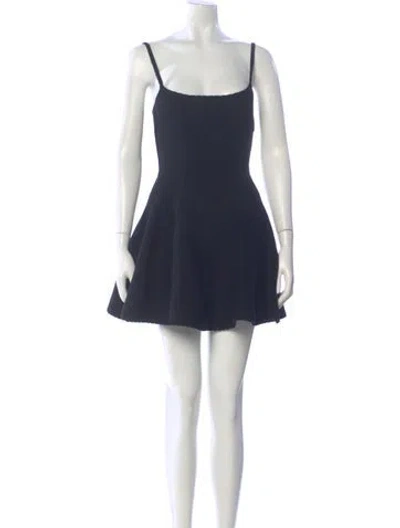 Pre-owned Fleur Du Mal Square Neckline Mini Dress In Blue