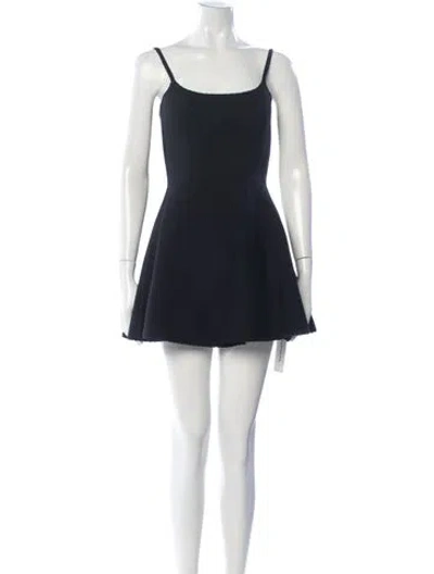 Pre-owned Fleur Du Mal Square Neckline Mini Dress In Blue