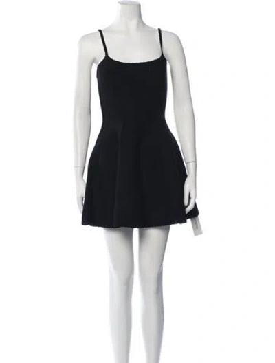 Pre-owned Fleur Du Mal Square Neckline Mini Dress In Blue