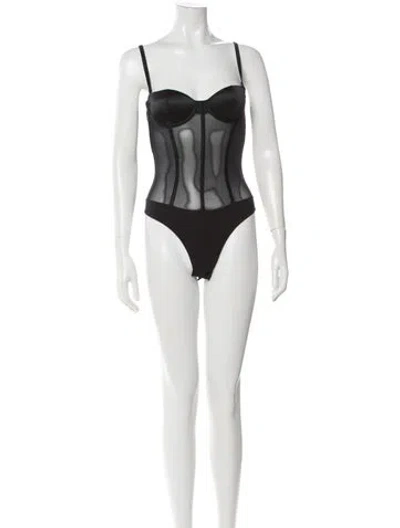 Pre-owned Fleur Du Mal Square Neckline Sleeveless Bodysuit W/ Tags In Pink