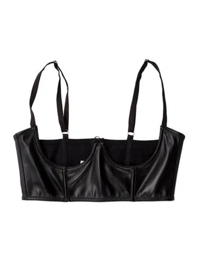 Pre-owned Fleur Du Mal Square Neckline Sleeveless Crop Top In Blue