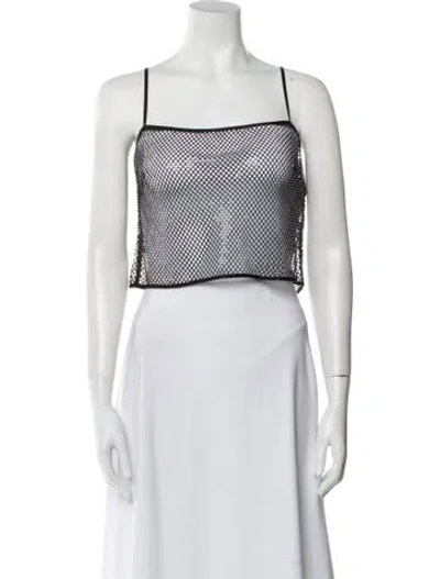 Pre-owned Fleur Du Mal Square Neckline Sleeveless Crop Top W/ Tags In White