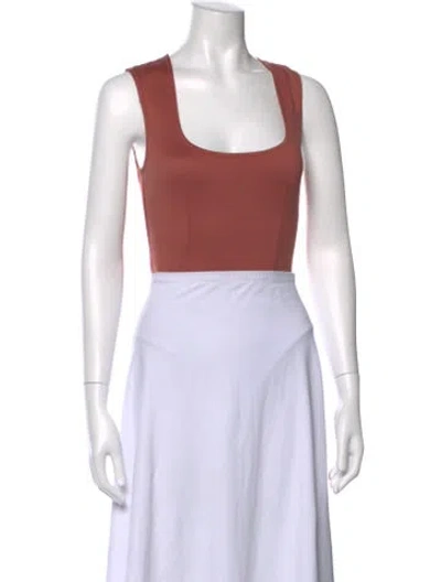 Pre-owned Fleur Du Mal Square Neckline Sleeveless Top In Pink