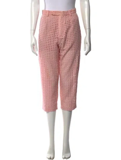 Pre-owned Fleur Du Mal Straight Leg Pants In Pink