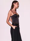 Fleur Du Mal Straight Leg Tux Pant In Black
