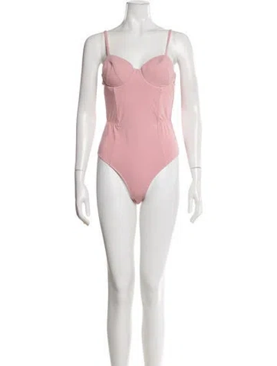 Pre-owned Fleur Du Mal Strapless Bodysuit In Pink