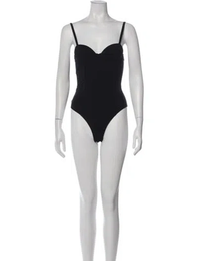 Pre-owned Fleur Du Mal Strapless Bodysuit W/ Tags In Black