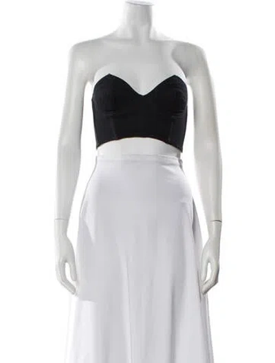 Pre-owned Fleur Du Mal Strapless Crop Top In Gray