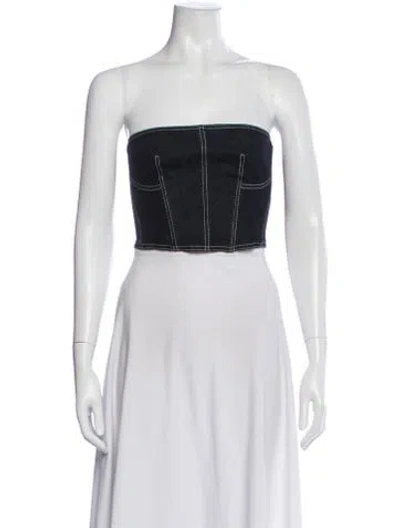 Pre-owned Fleur Du Mal Strapless Crop Top In Neutral