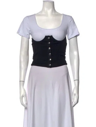 Pre-owned Fleur Du Mal Strapless Crop Top In Neutrals