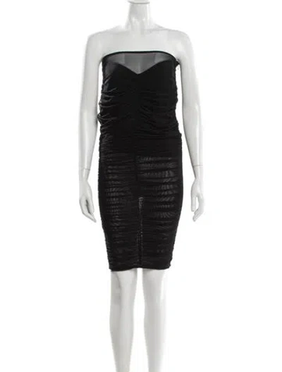 Pre-owned Fleur Du Mal Strapless Mini Dress In Black