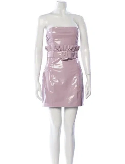 Pre-owned Fleur Du Mal Strapless Mini Dress In Purple