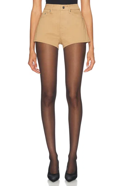 Fleur Du Mal Stretch Tailored Short In Toasted Almond