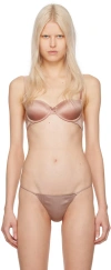 Fleur Du Mal Tan Luxe Balconette Bra In 8300 Tan