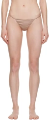 Fleur Du Mal Tan Luxe V-string Thong In 8300 Tan