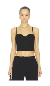 Fleur Du Mal Terry Cropped Hamptons Top In Black