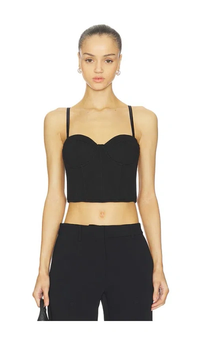 Fleur Du Mal Terry Cropped Hamptons Top In Black