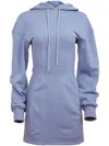 Fleur Du Mal Terry Hooded Dress In Blue