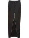 Fleur Du Mal Terry Maxi Skirt In Black