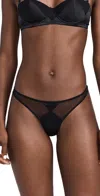 Fleur Du Mal Top Stitch Thong Black In Black